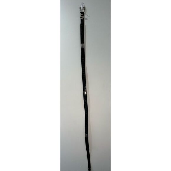 Crocodile black belt with silver accents men’s size 56”.   #M-1070